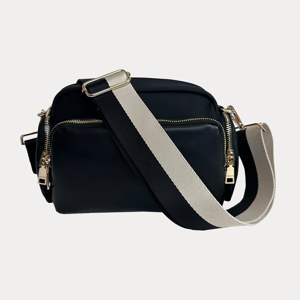 Ahdorned - Jane Nylon & Vegan Crossbody: Black - Shorely Chic Boutique