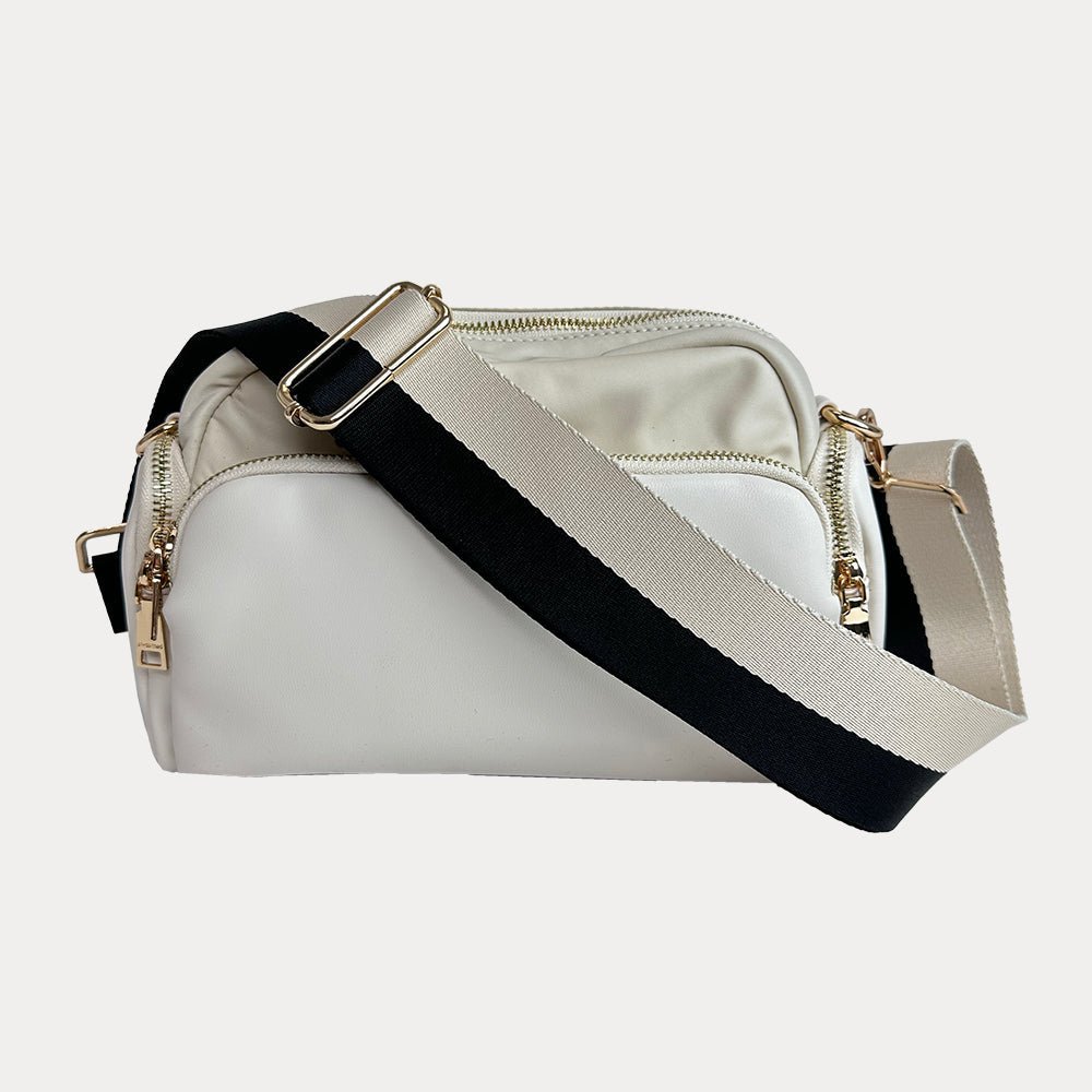 Ahdorned - Jane Nylon & Vegan Crossbody: Cream - Shorely Chic Boutique