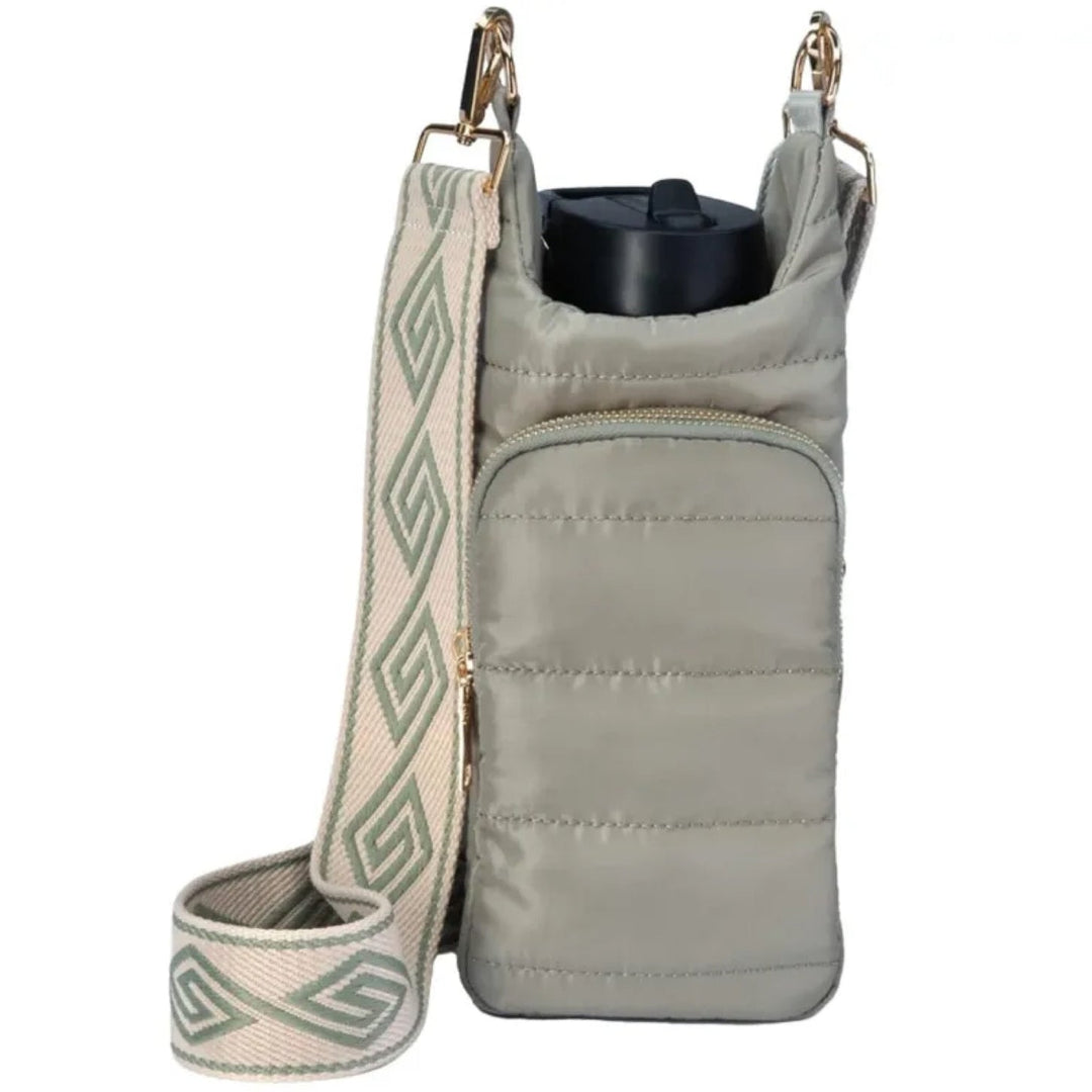 Babs + Birdie: The Capri | Tumbler Carrier Crossbody: Grey - Shorely Chic Boutique
