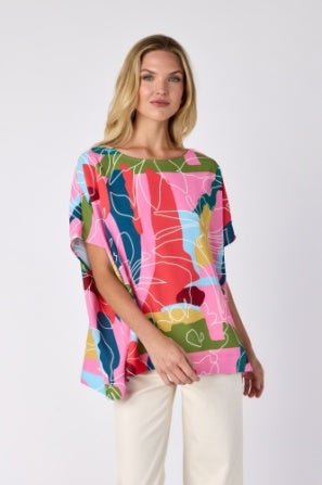 Crosby: Maxine S/S Floral Tunic: Multi - Shorely Chic Boutique