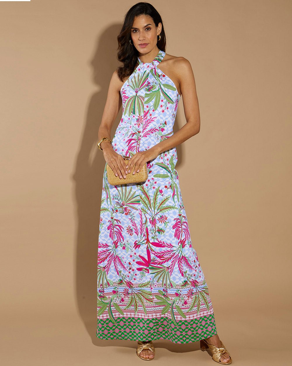 Jude Connally - Bernadette Palm Royale Maxi Dress: Multi - Shorely Chic Boutique