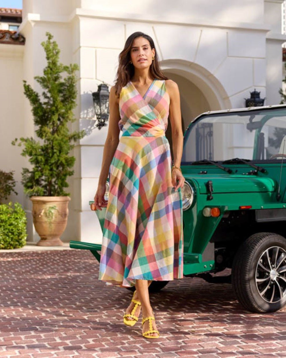 Jude Connally - Easton Plaid Dress: Multi Citrus - Shorely Chic Boutique