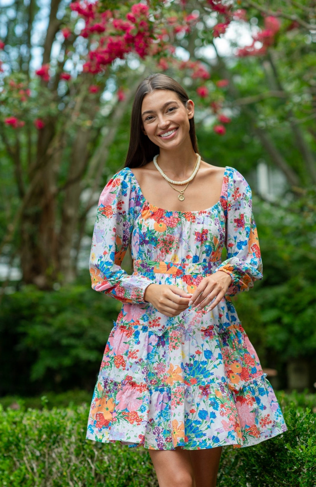 Olivia James - Lala L/S Floral Dress: Multi - Shorely Chic Boutique
