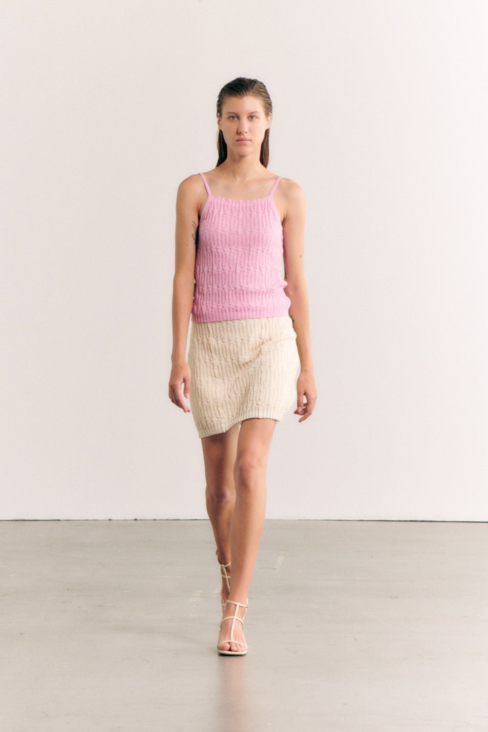Sita Murt - Textured Knitted Tank: Pink - Shorely Chic Boutique