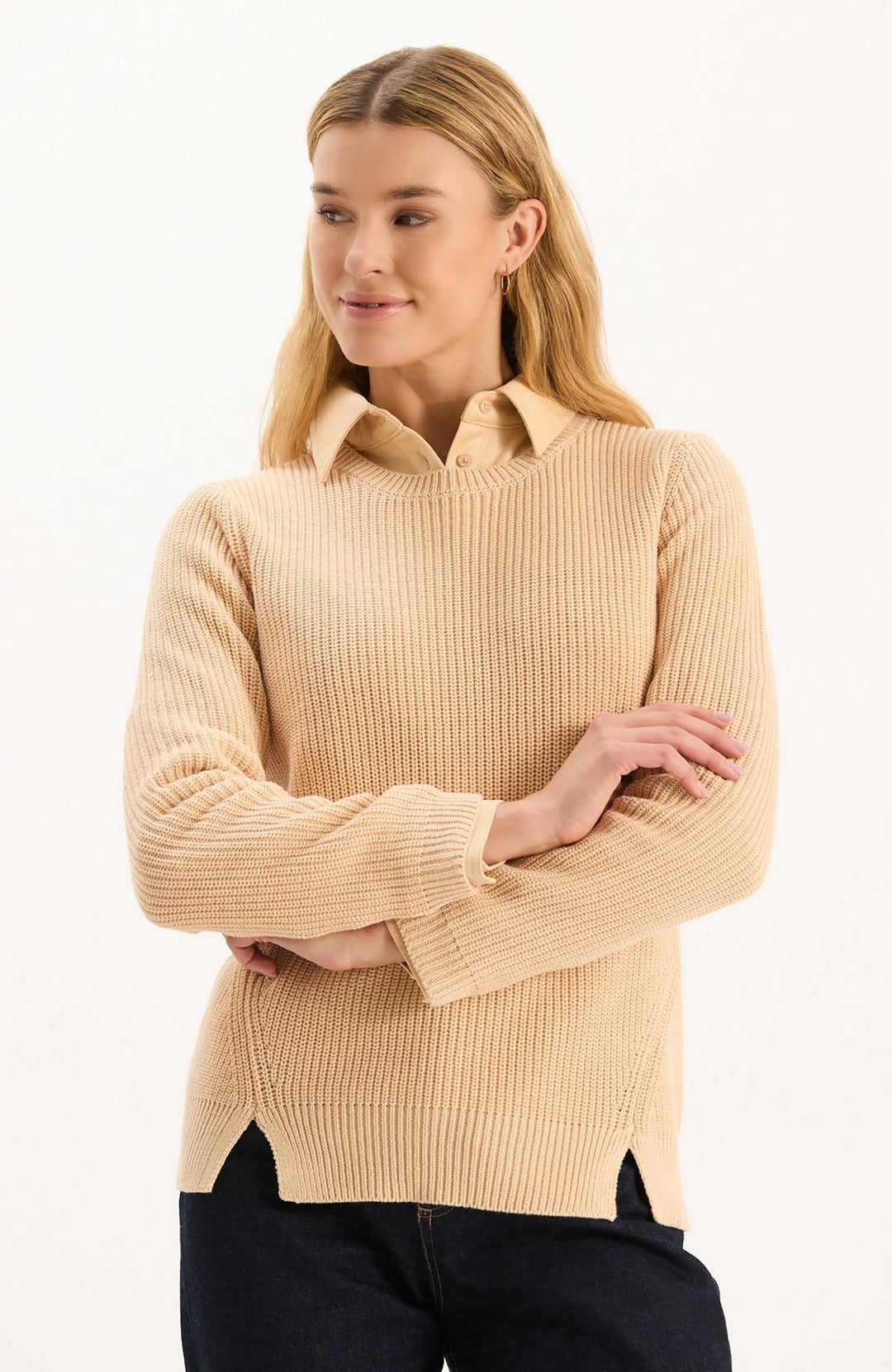 Tyler Boe - Mineral Wash Shaker Sweater: Winter Wheat - Shorely Chic Boutique