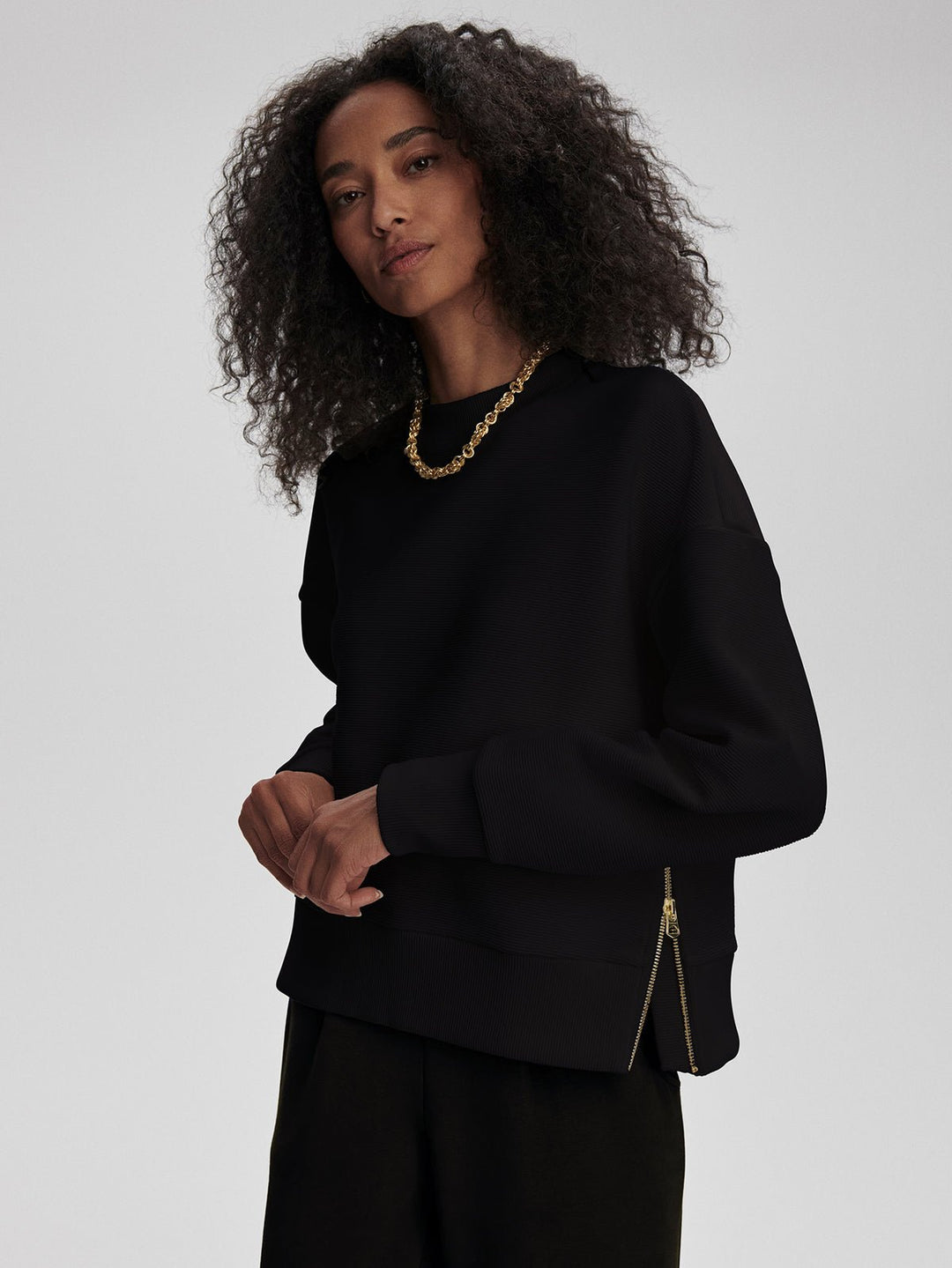 Varley - Addelyn Sweat Top: Black - Shorely Chic Boutique