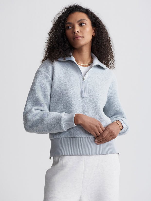 Varley - Roselle 1/2 Zip Fleece - Pearl Blue - Shorely Chic Boutique