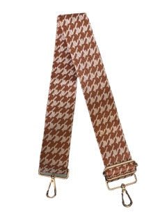Ahdorned - 2" Adjustable Herringbone Bag Strap Beige/Camel - (Gold Hrdwr) - Shorely Chic Boutique
