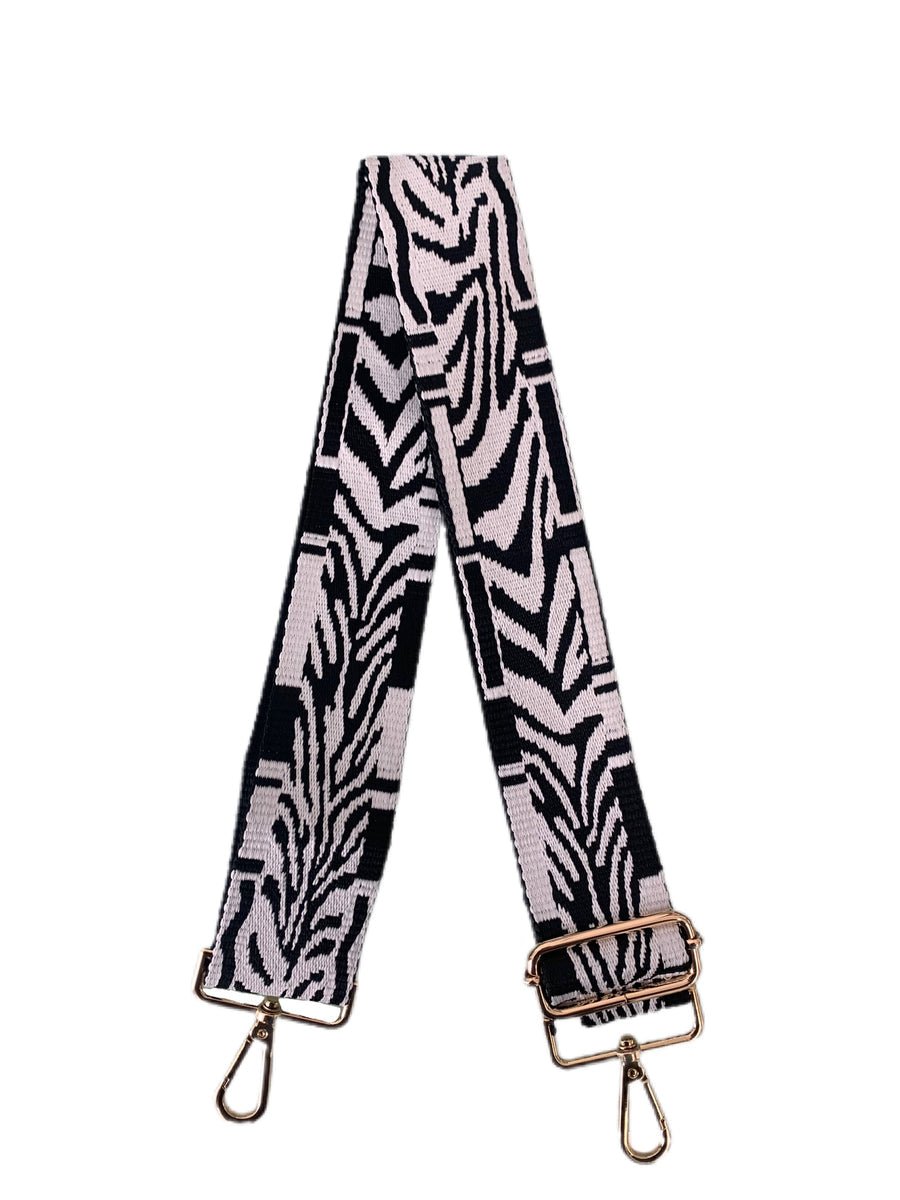 Ahdorned - Adjustable 2" White/Blk Zebra Strap - Shorely Chic Boutique
