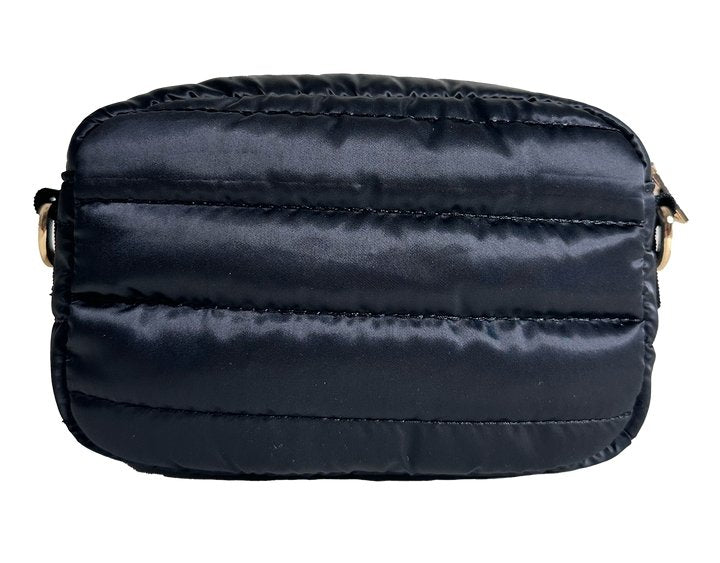 Ahdorned - Ella Quilted Puffy Zip Top Bag: Black - Shorely Chic Boutique