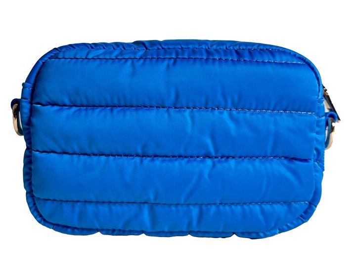 Ahdorned - Ella Quilted Puffy Zip Top Bag: Blue Moon - Shorely Chic Boutique