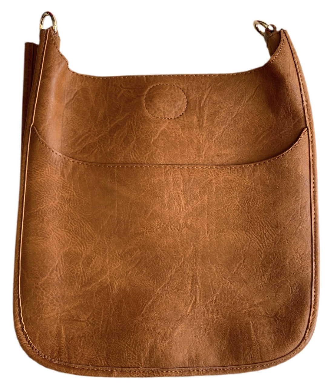 Ahdorned-Vegan Leather Classic Size Bag (No Strap) -Camel - Shorely Chic Boutique