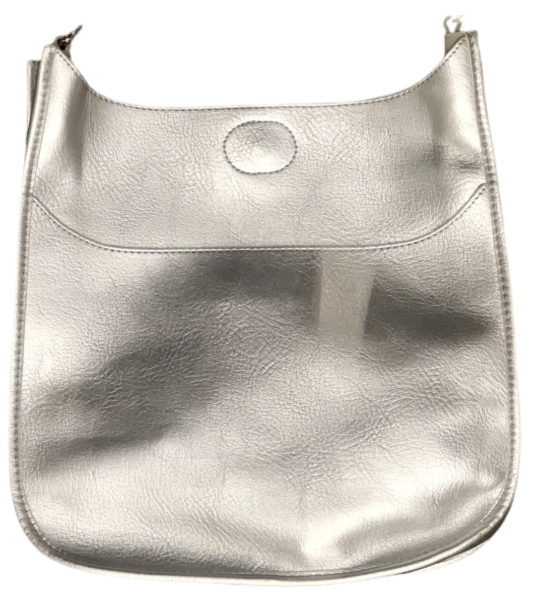 Ahdorned-Vegan Leather Classic Size Bag (No Strap) - Silver w/Silver Hrdwr - Shorely Chic Boutique