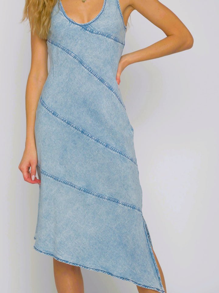 Central Park West: Noa Tencel Bias Dress - Light Blue - Shorely Chic Boutique