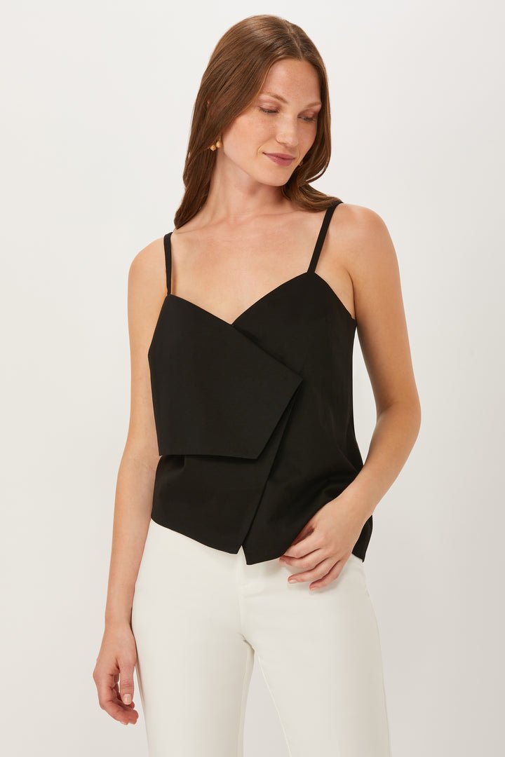 Ecru - Knightly Wrap Tank: Black - Shorely Chic Boutique