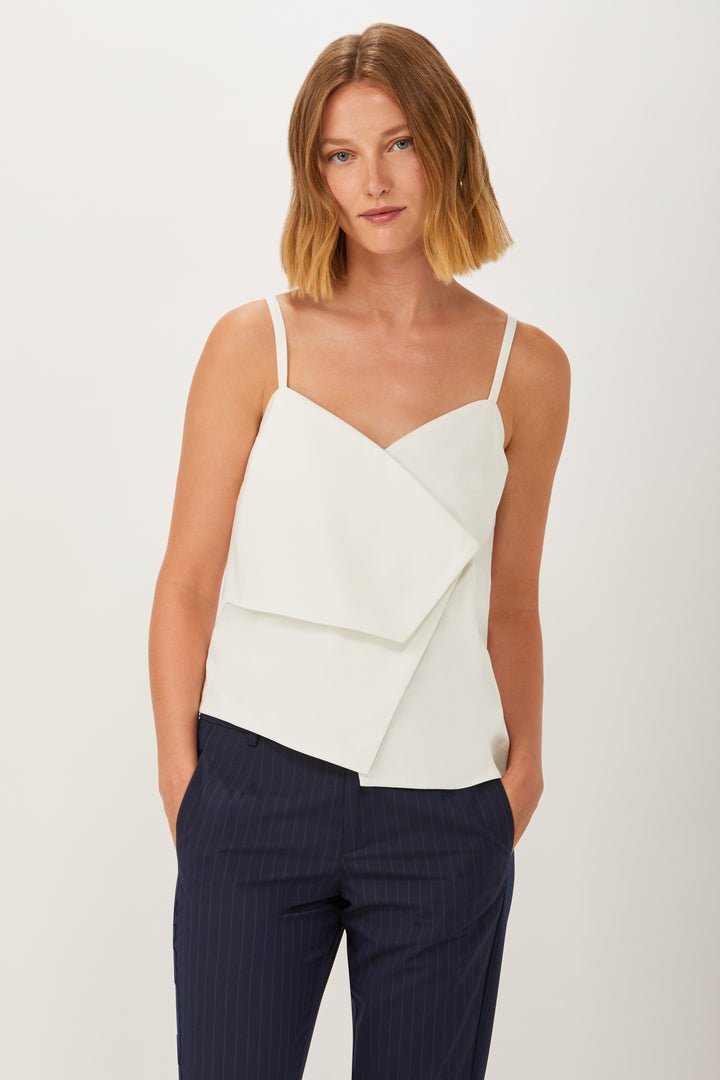 Ecru - Knightly Wrap Tank: White - Shorely Chic Boutique