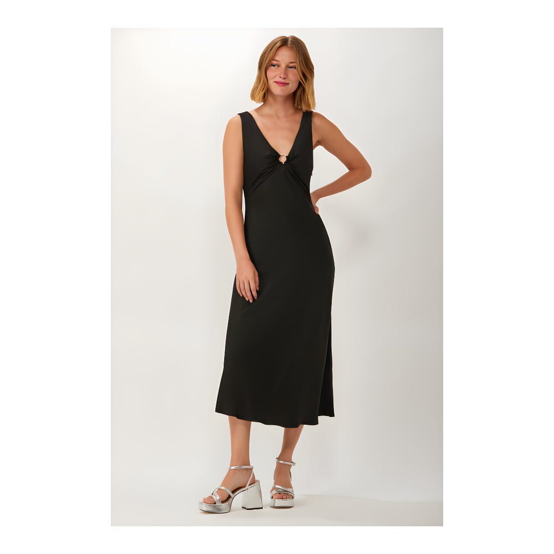 Ecru - Robbie Slip Dress: Black - Shorely Chic Boutique