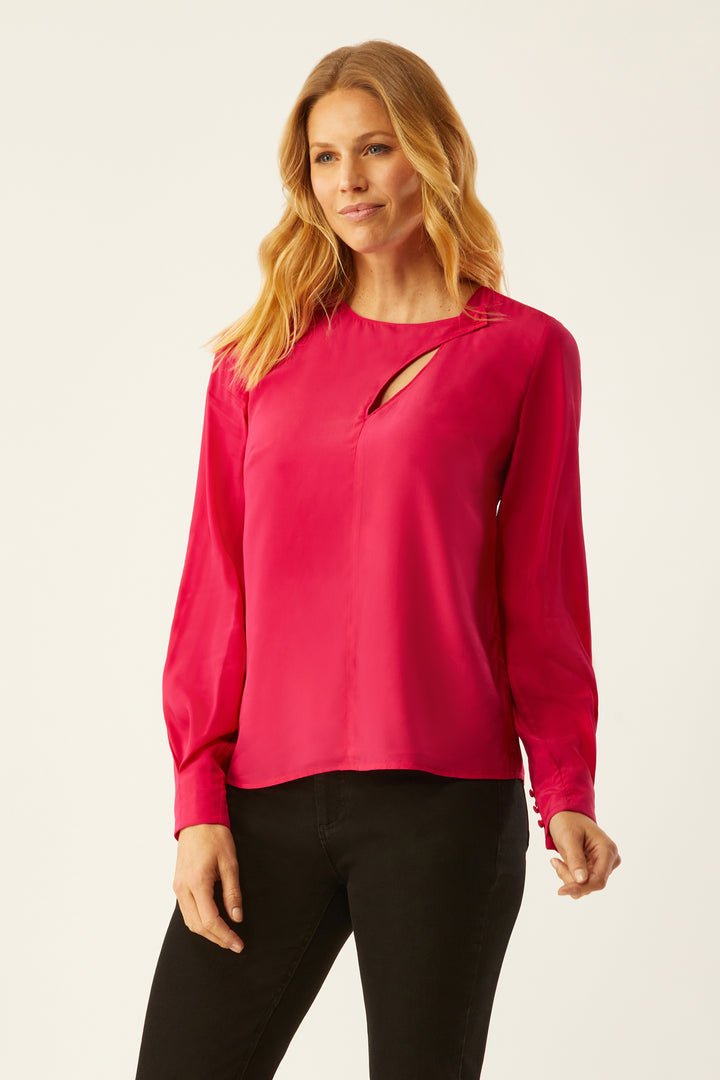 Ecru - Swinton Slit Neck Blouse: Love Potion - Shorely Chic Boutique