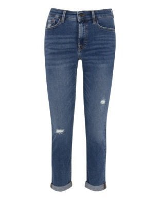 Jen7 - Slim Boyfriend Distressed Jean: Brynn - Shorely Chic Boutique