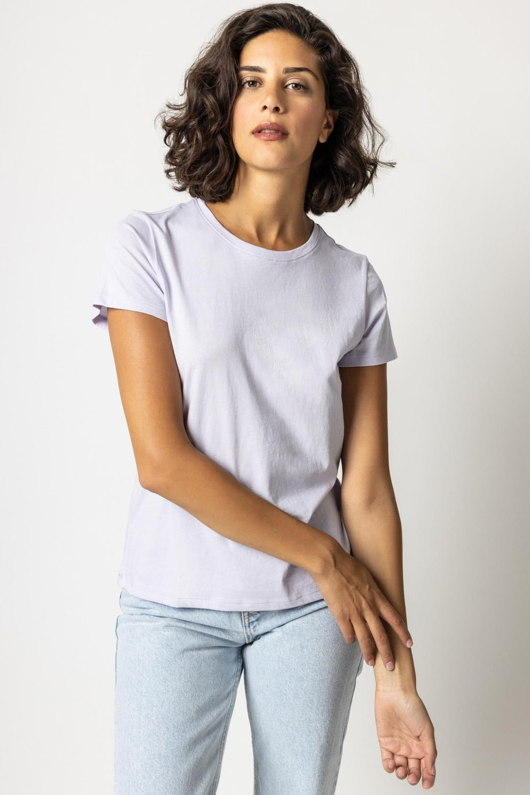 Lilla P - Soft Wash Jersey S/S Crewneck: Lily - Shorely Chic Boutique