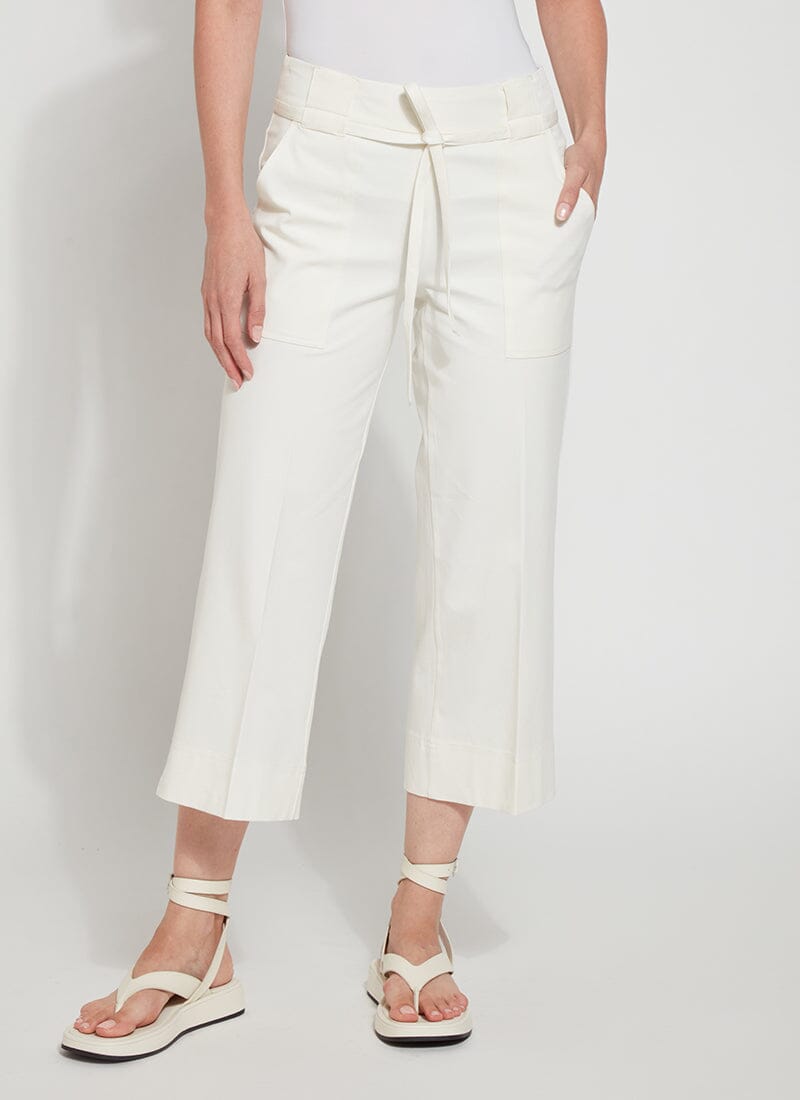 Lysse - Hallie Cropped Wide Leg (25" Inseam): Off Wht - Shorely Chic Boutique