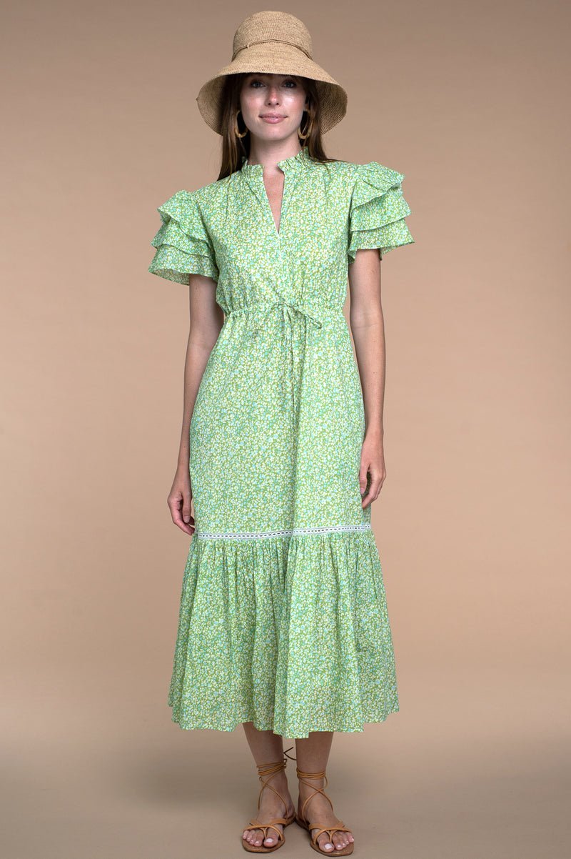 Olivia James - Delia Dress: Scattered Sweetpea - Shorely Chic Boutique