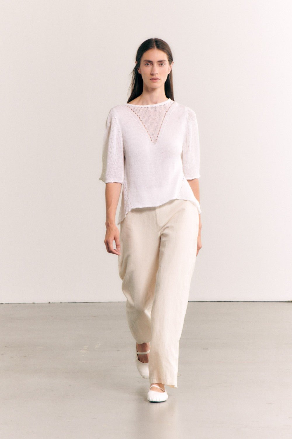 Sita Murt - Wide Leg Linen Pant: Ecru - Shorely Chic Boutique