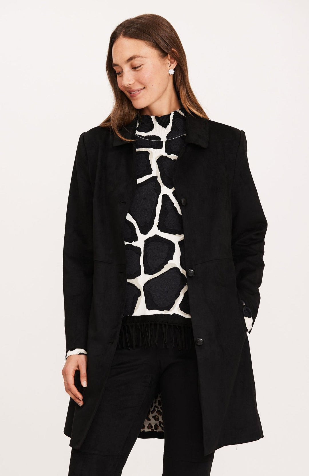 Tyler Boe - Faux Suede Jacket: Black - Shorely Chic Boutique