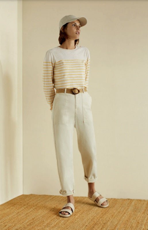 Yerse - Remy Cropped Utility Pant: Natural - Shorely Chic Boutique