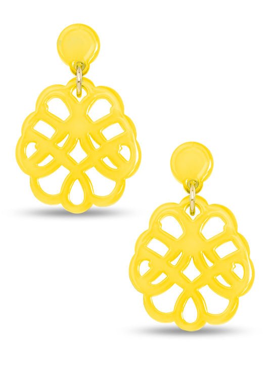 Zenzii - Resin Drop Web Earring: Yellow - Shorely Chic Boutique