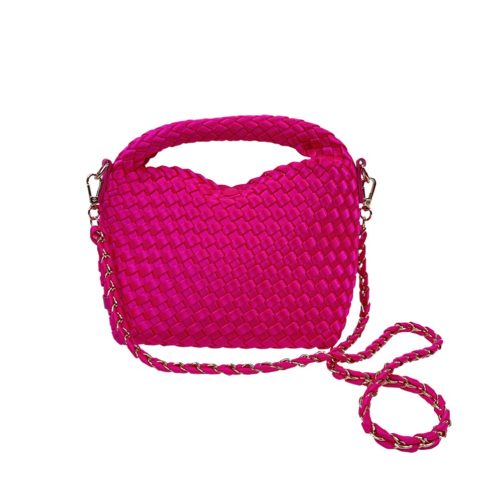 Adhorned - Millie Small Woven Satin Crossbody: Pink - Shorely Chic Boutique