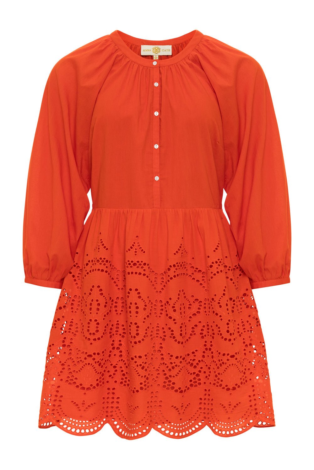 Anna Cate - Georgie Dress: Cherry Eyelet - Shorely Chic Boutique