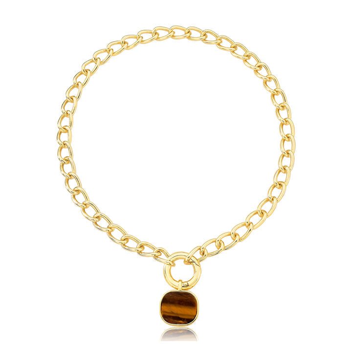 Ayla - Animale Necklace: Gold/Tigers Eye - Shorely Chic Boutique