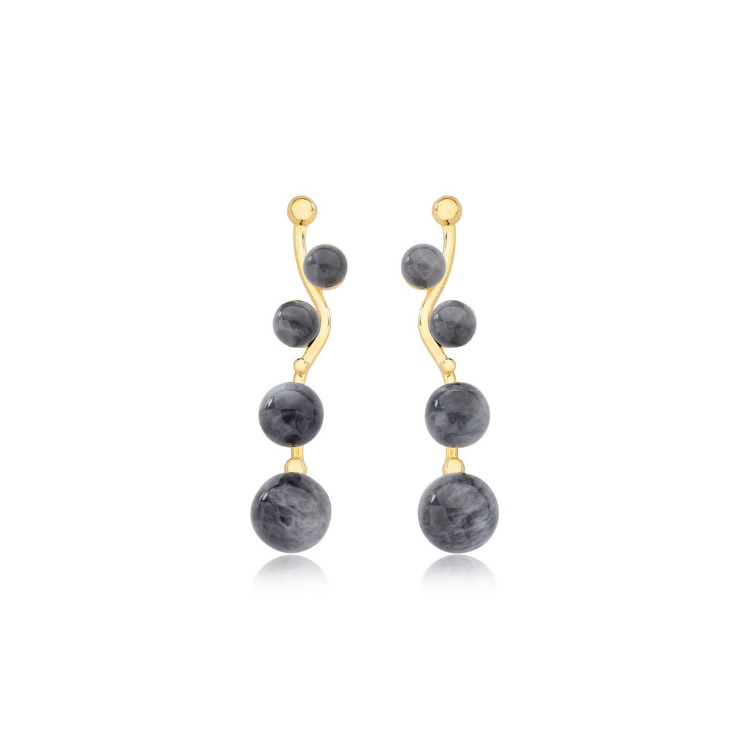 Ayla - Blooming Earring: Gold/Cat's Eye - Shorely Chic Boutique
