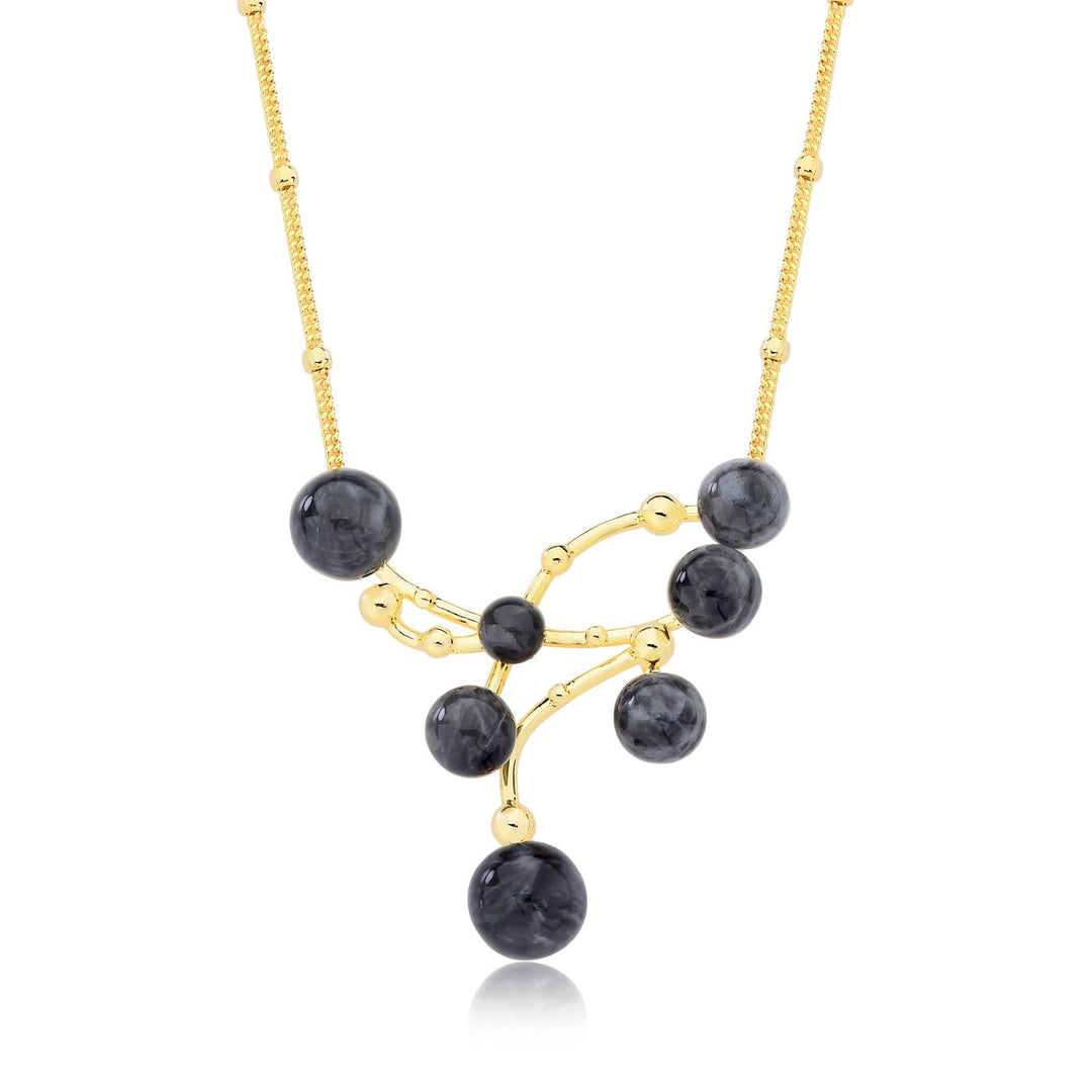 Ayla - Blooming Necklace: Gold/Cat's Eye - Shorely Chic Boutique