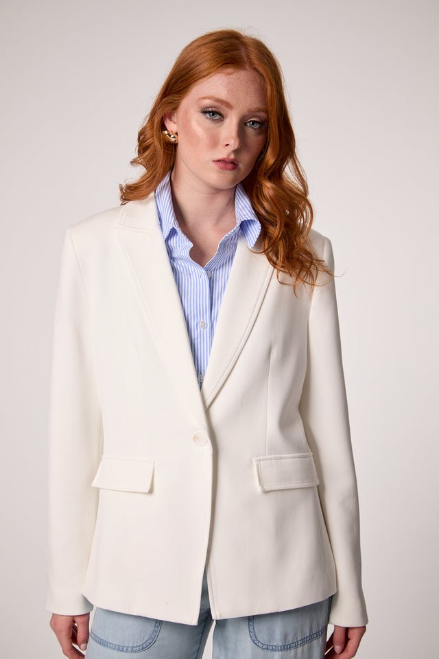 Blue Revival: Helen Blazer - Whipped/Blue Stripe - Shorely Chic Boutique