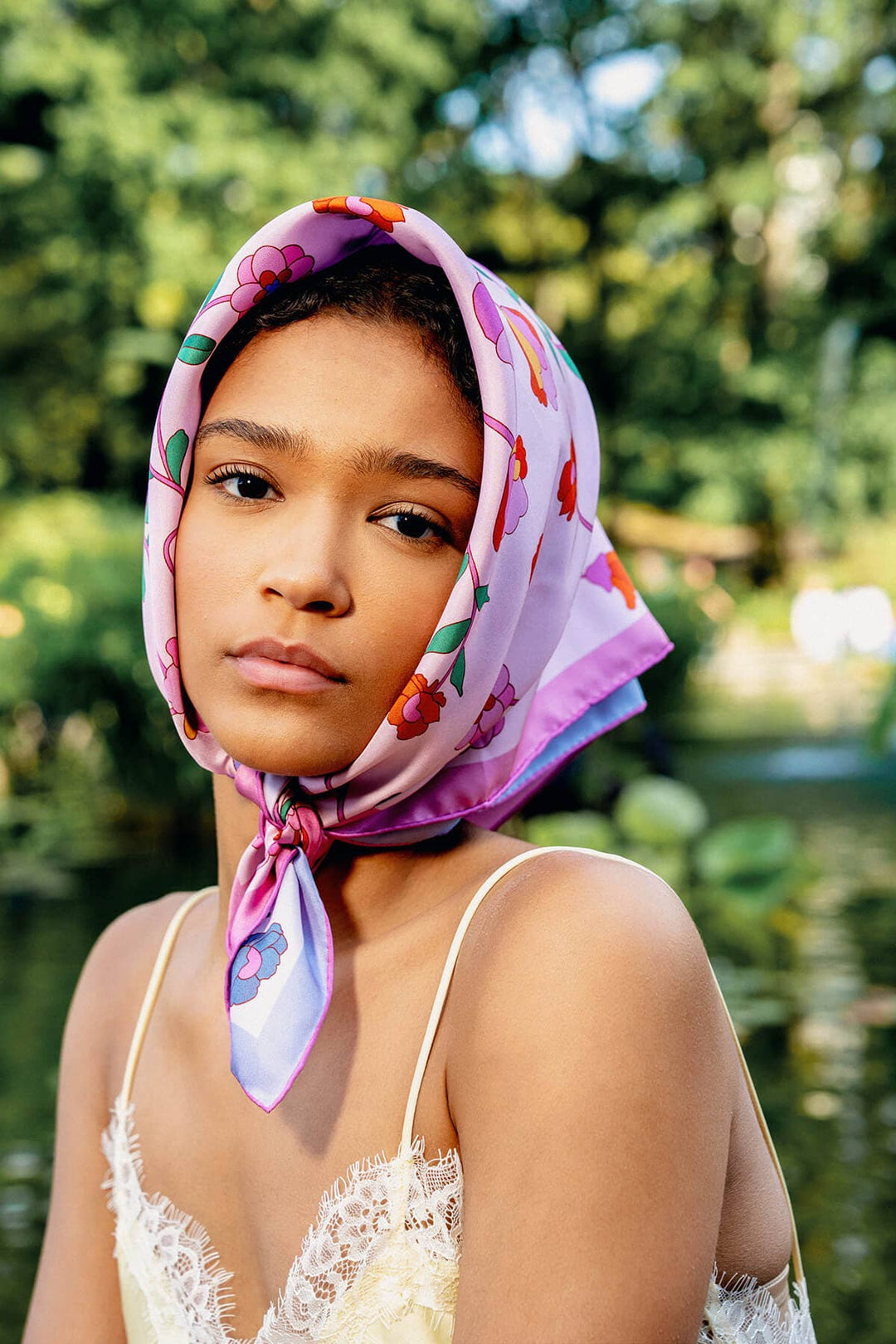 Blush Botanica Double Sided Silk Scarf - Shorely Chic Boutique