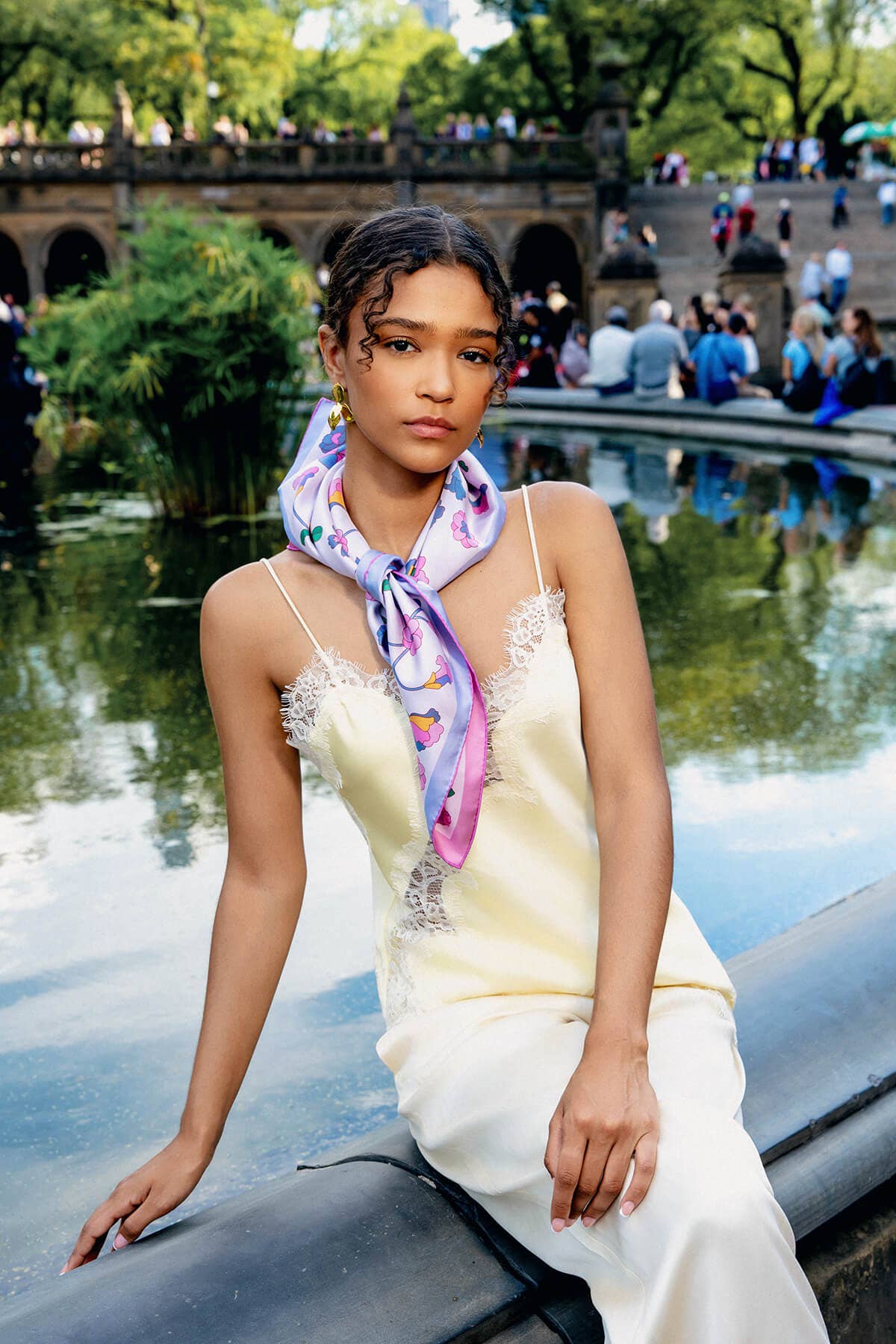 Blush Botanica Double Sided Silk Scarf - Shorely Chic Boutique