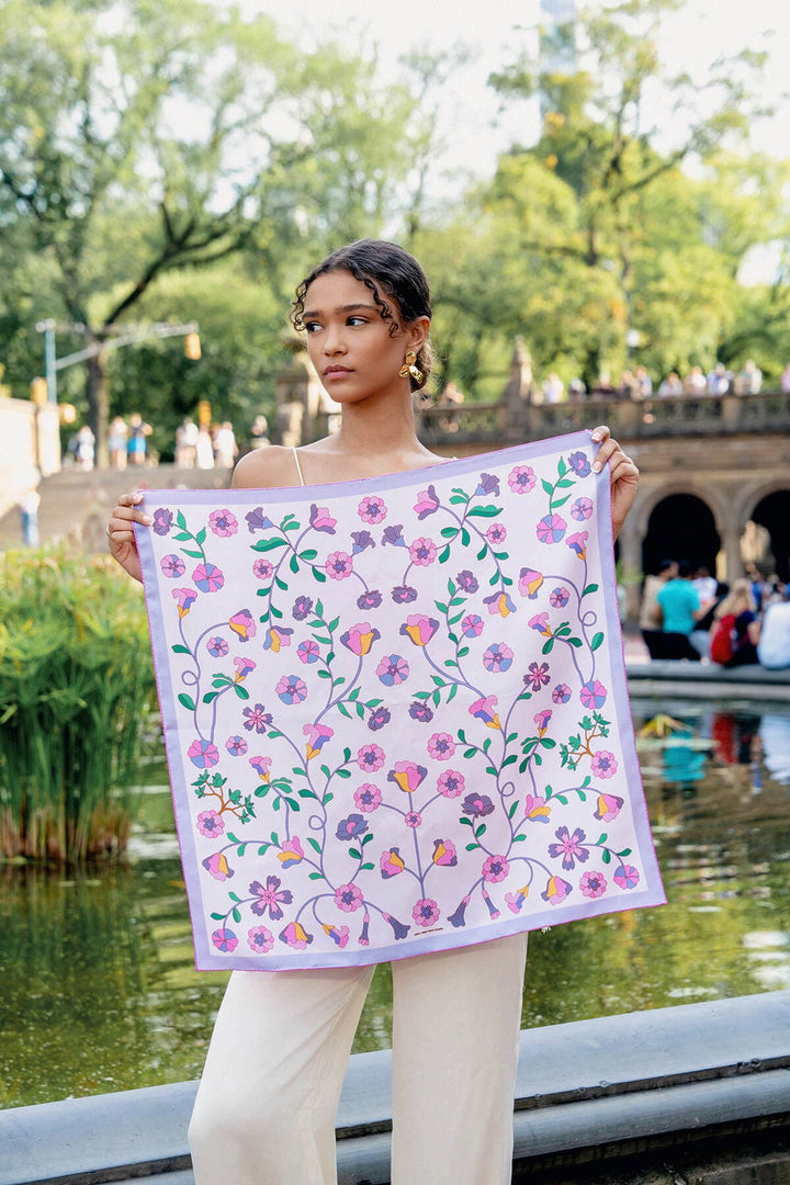 Blush Botanica Double Sided Silk Scarf - Shorely Chic Boutique