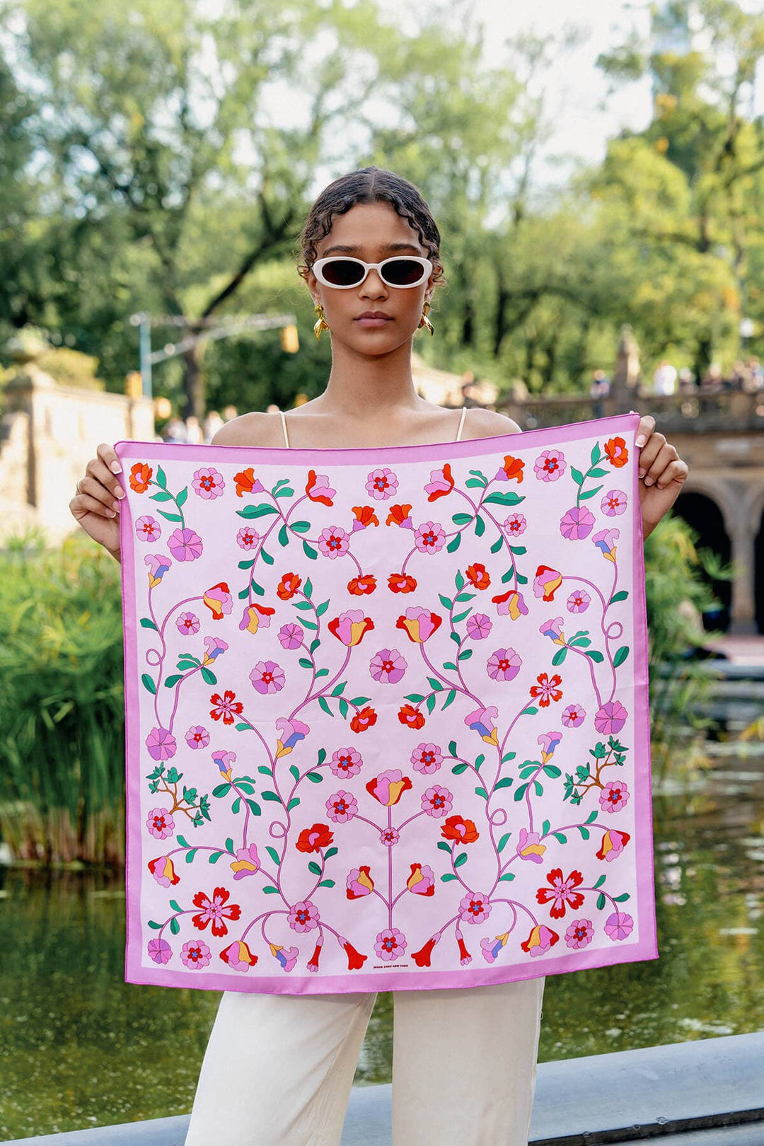 Blush Botanica Double Sided Silk Scarf - Shorely Chic Boutique