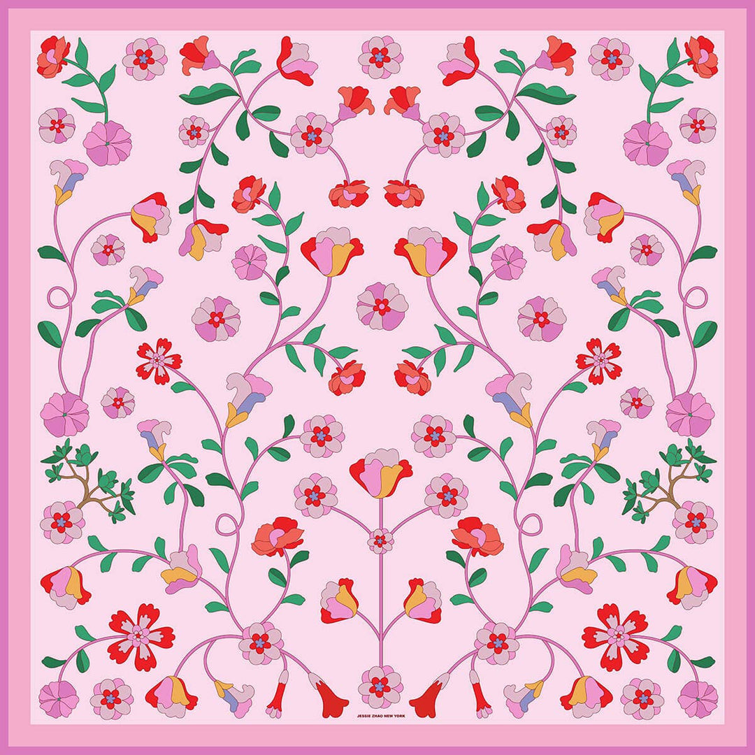 Blush Botanica Double Sided Silk Scarf - Shorely Chic Boutique
