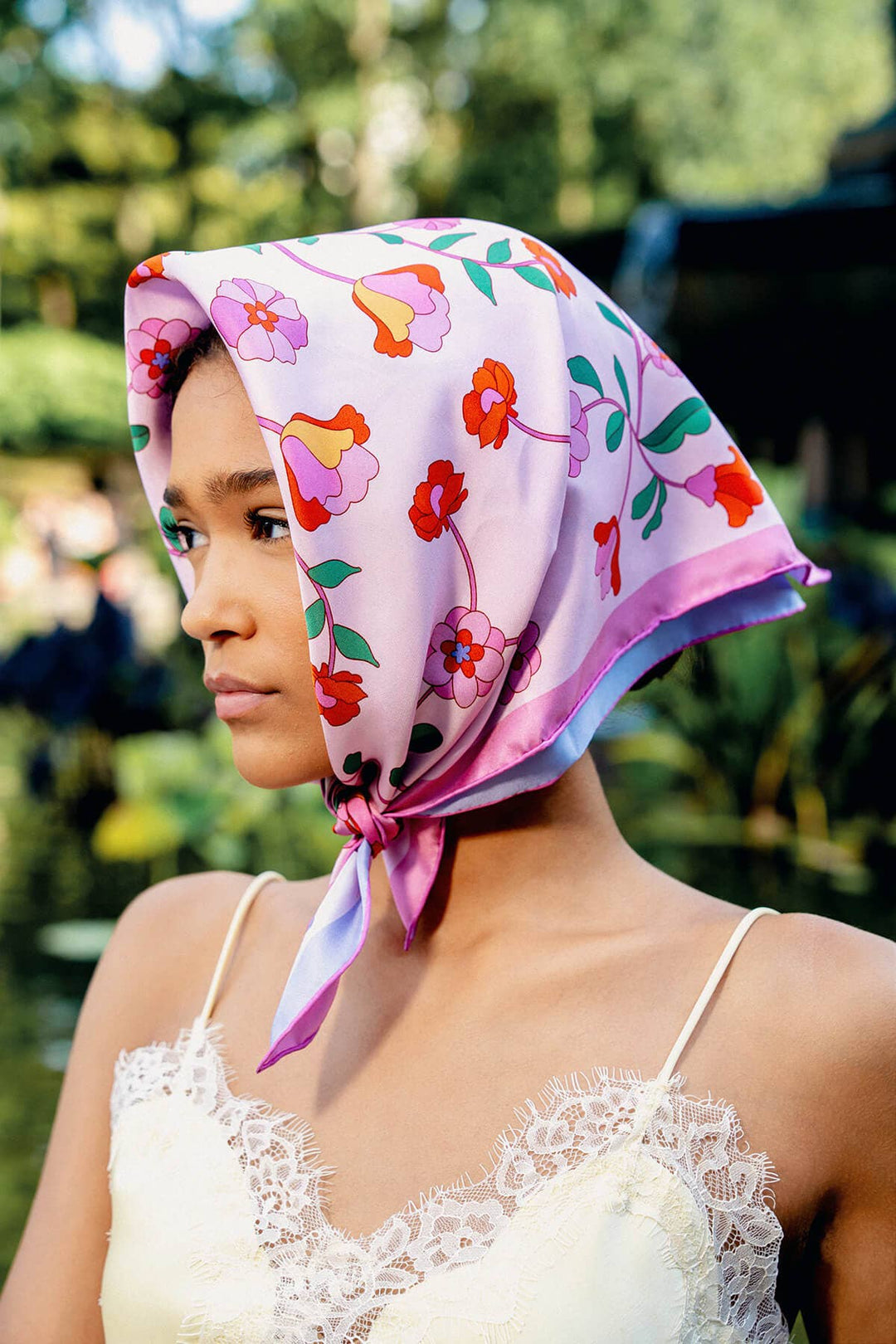 Blush Botanica Double Sided Silk Scarf - Shorely Chic Boutique