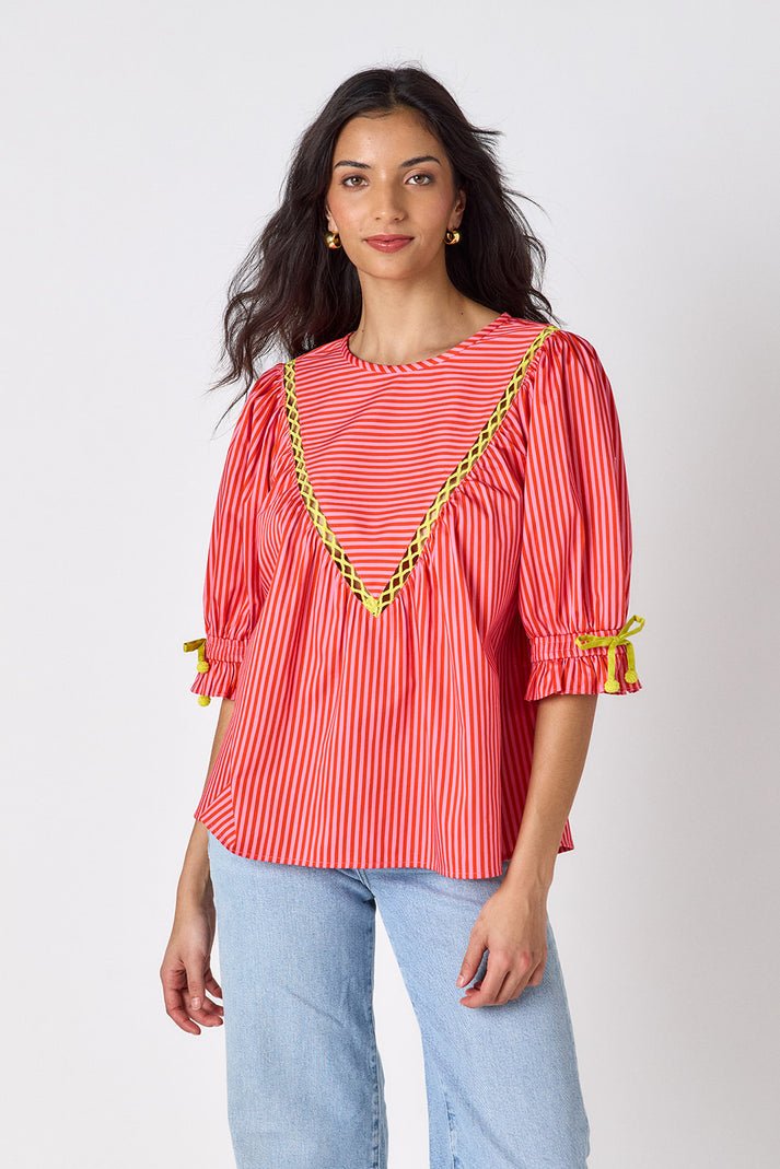 Crosby: Addy Top: Rosy Ribbon - Shorely Chic Boutique