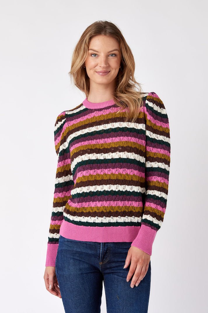 Crosby: Bixby Vintage Stripe Sweater: Multi - Shorely Chic Boutique