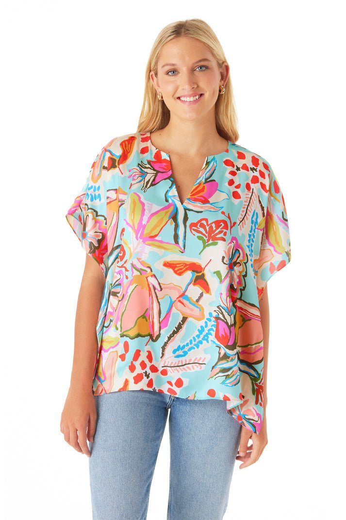 Crosby: Maggie S/S Canyon Floral Top: Multi - Shorely Chic Boutique