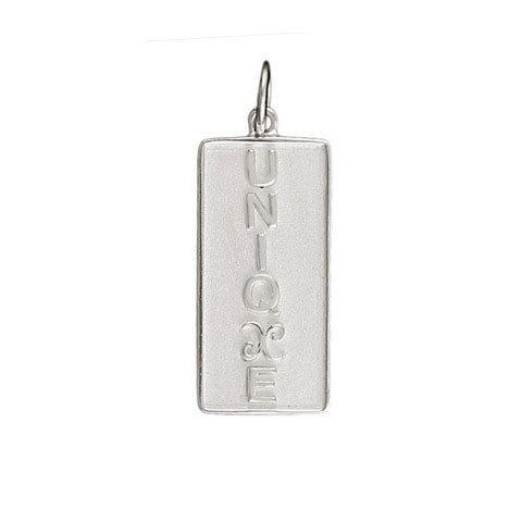 Denise Cox Designs - Sterling Silver Rectangular Purpose "Unique" Charm - Shorely Chic Boutique