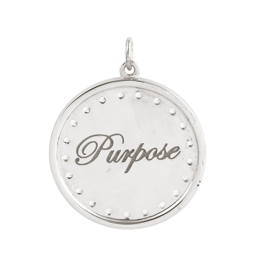 Denise Cox Designs - Sterling Silver Round Purpose Charm with Stones - Shorely Chic Boutique