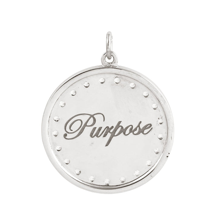 Denise Cox Designs - Sterling Silver Round Purpose Charm with Stones - Shorely Chic Boutique