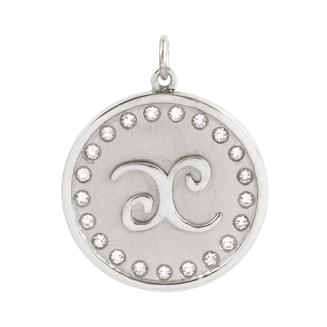 Denise Cox Designs - Sterling Silver Round Purpose Charm with Stones - Shorely Chic Boutique