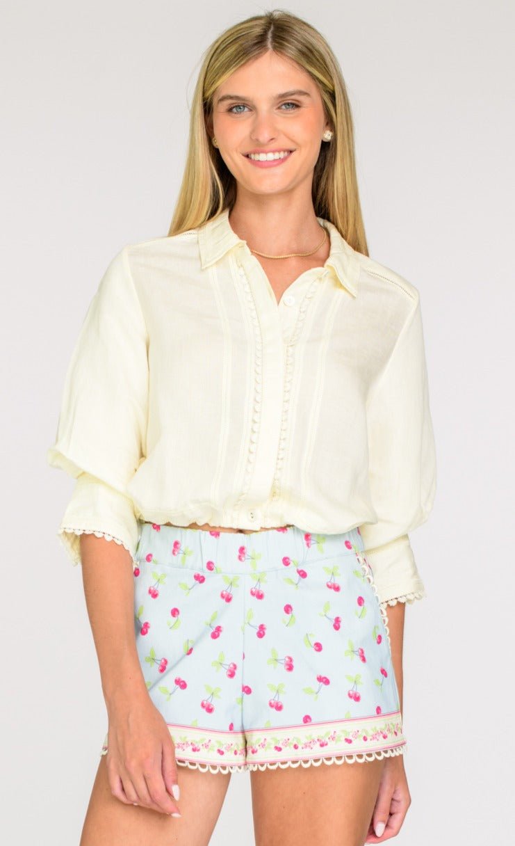 Elizabeth James - Carter Top: Vanilla - Shorely Chic Boutique
